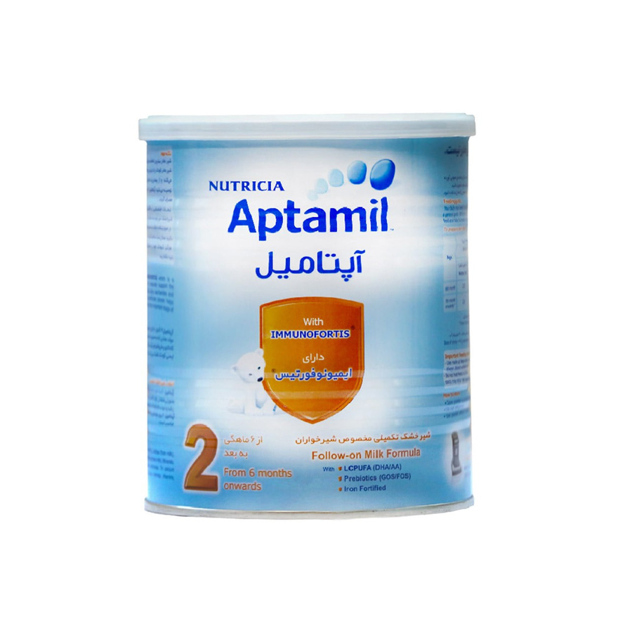aptamin2 شیر خشک آپتامیل ۲ نوتریشیا مناسب شیرخوران ۶ تا ۱۲ ماه ۴۰۰ گرم
