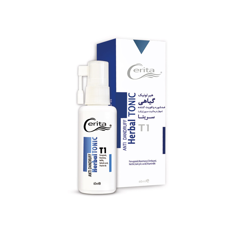 ceratia herbal tonic هیرتونیک گیاهی T1 سریتا مناسب انواع مو ۶۰ میلی لیتر