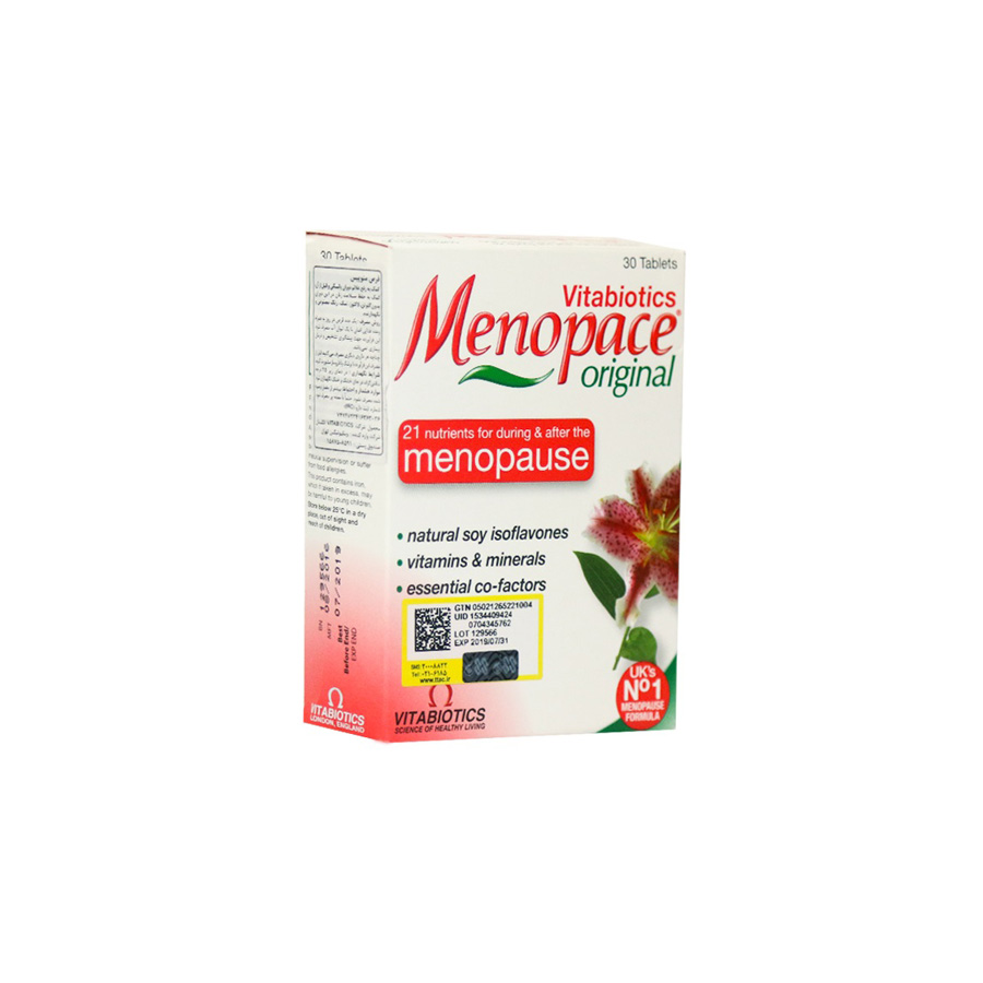 menopace قرص منوپیس ویتابیوتیکس اورجینال مخصوص بانوان ۳۰ عددی