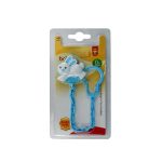 زنجیر پستانک بی بی لند خرگوش سفید آبی Baby land soother holder