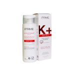 شامپو فاقد سولفات موهای کراتینه شده پریم مدل K+ 250 میلی لیتر