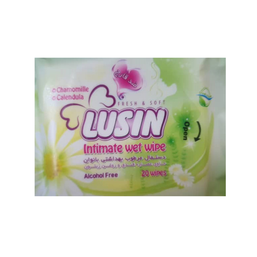دستمال مرطوب بهداشتی ضد قارچ لوسین مخصوص بانوان