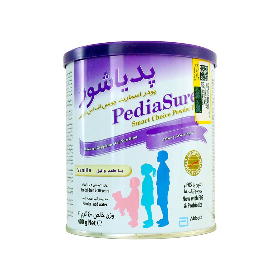 pediasure پودر مکمل غذایی پدیاشور ابوت با طعم وانیل مناسب کودکان ۲ تا ۱۰ سال