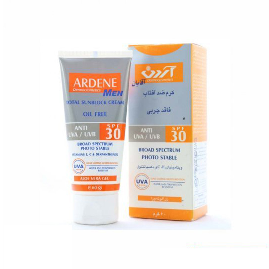 ardene men کرم ضد آفتاب مردانه آردن SPF30 فاقد چربی ۶۰ گرم