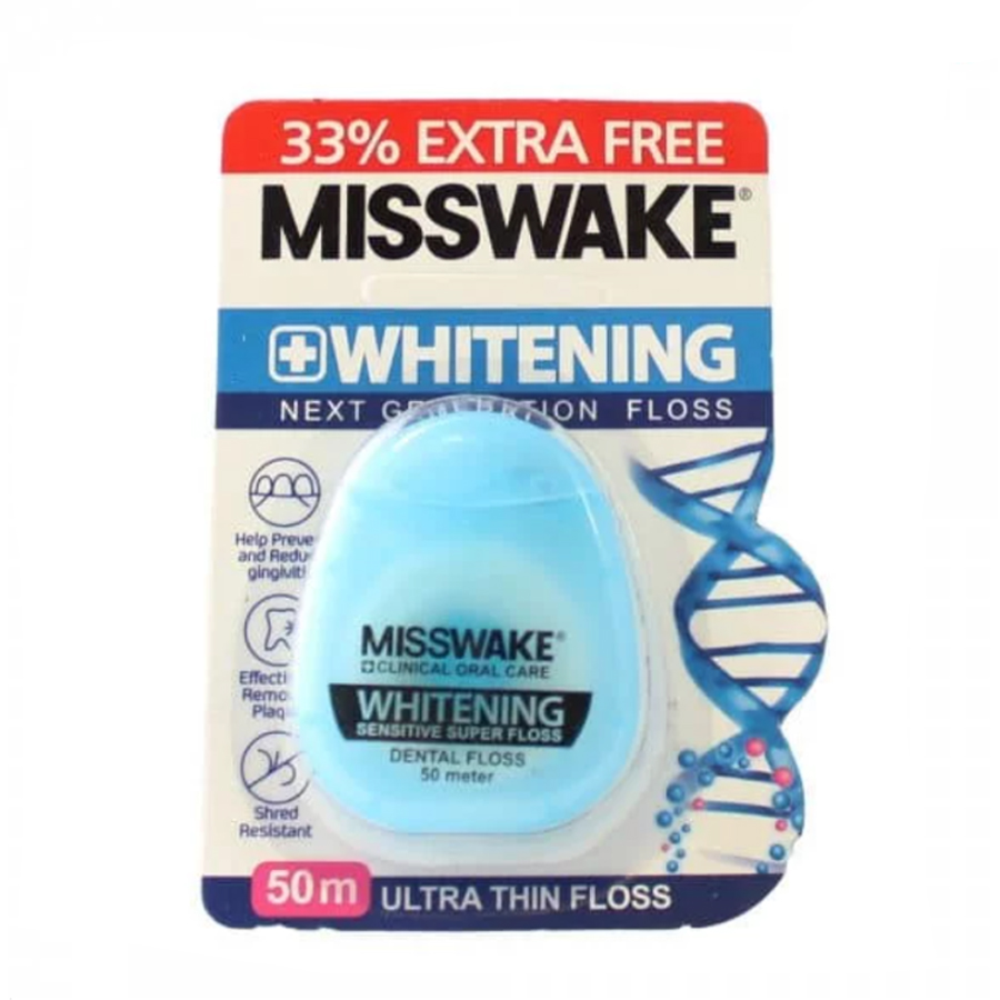 misswake whitening نخ دندان سفید کننده میسویک WHITENING
