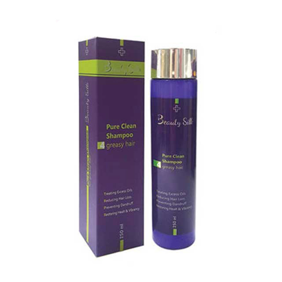 beauty silk shampoo pure clean بیوتی سیلک شامپو موهای چرب 250 میلی لیتر