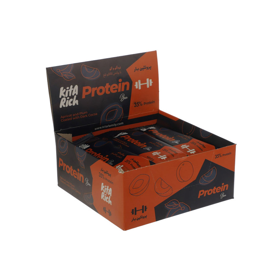 Protein-Bar-Apricot-Plum-Coated-With-Dark-Cocoa پروتئین بار زردآلو و آلو با روکش شکلات کیتاریچ