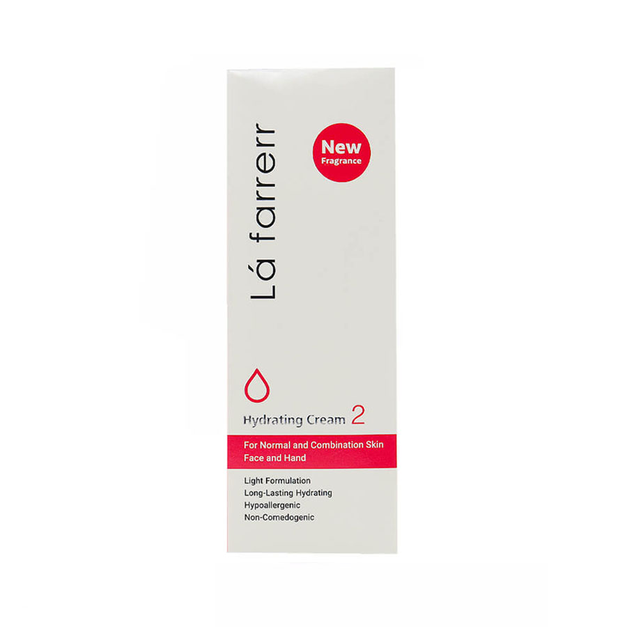 lafarrerr hydrating cream 2 ژل شستشوی صورت شماره ۲ لافاررمخصوص پوست معمولی ۱۵۰ میلی لیتر کرم مرطوب کننده پوست معمولی لافارر ۲ مناسب پوست نرمال و مختلط دست و صورت