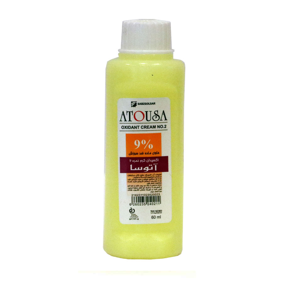 Atousa Oxidant Cream NO.2 اکسیدان مو 9 درصد کوچک آتوسا نمره 2