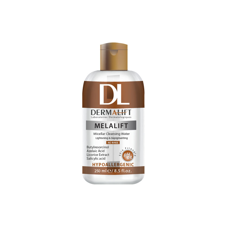 Dermalift Lightening Micellar Cleansing Water محلول میسلار واتر ملالیفت درمالیفت شفاف کننده پوست
