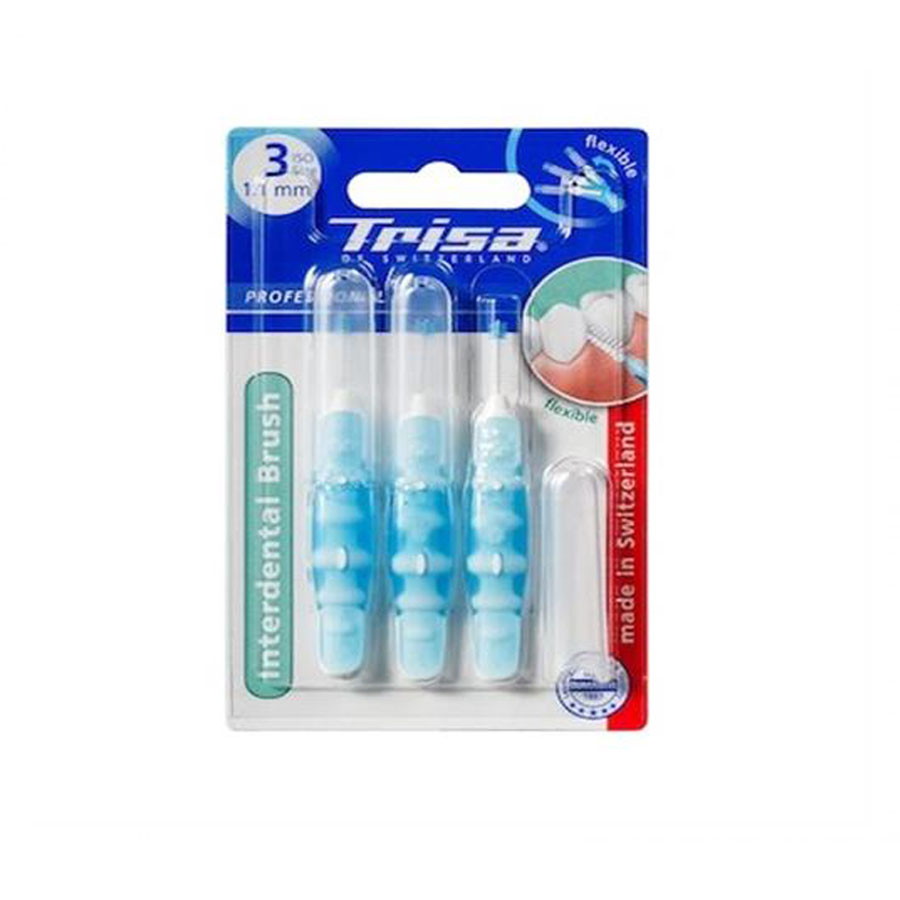 Trisa Interdental Brush Flexible ISO Size 3 (1.1 mm), 3 Pcs براش بین دندانی تریزا سایز 3 (1.1میلی متر)، 3 عددی