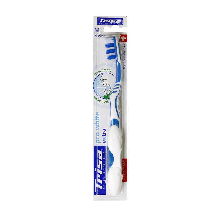 Trisa-Extra-White-Medium-Toothbrush-abi مسواک پرو وایت اکسترا متوسط تریزا