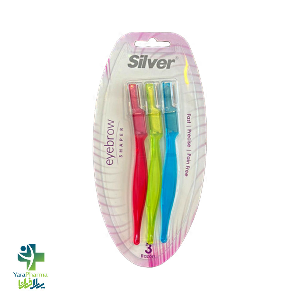 silver-eye تیغ ابرو سیلور 3 عددی