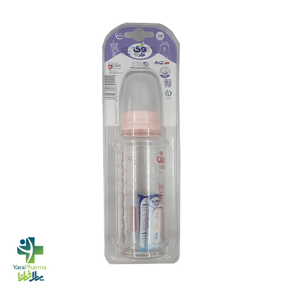 wee-care-210 شیشه شیر پیرکس وی کر 210 میلی لیتر کد 304