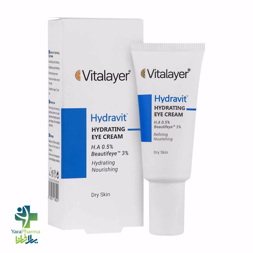 Vitalayer Hyaluronic Eye Cream 15 ml خرید و قیمت کرم آبرسان دور چشم حاوی هیالورونیک ویتالیر