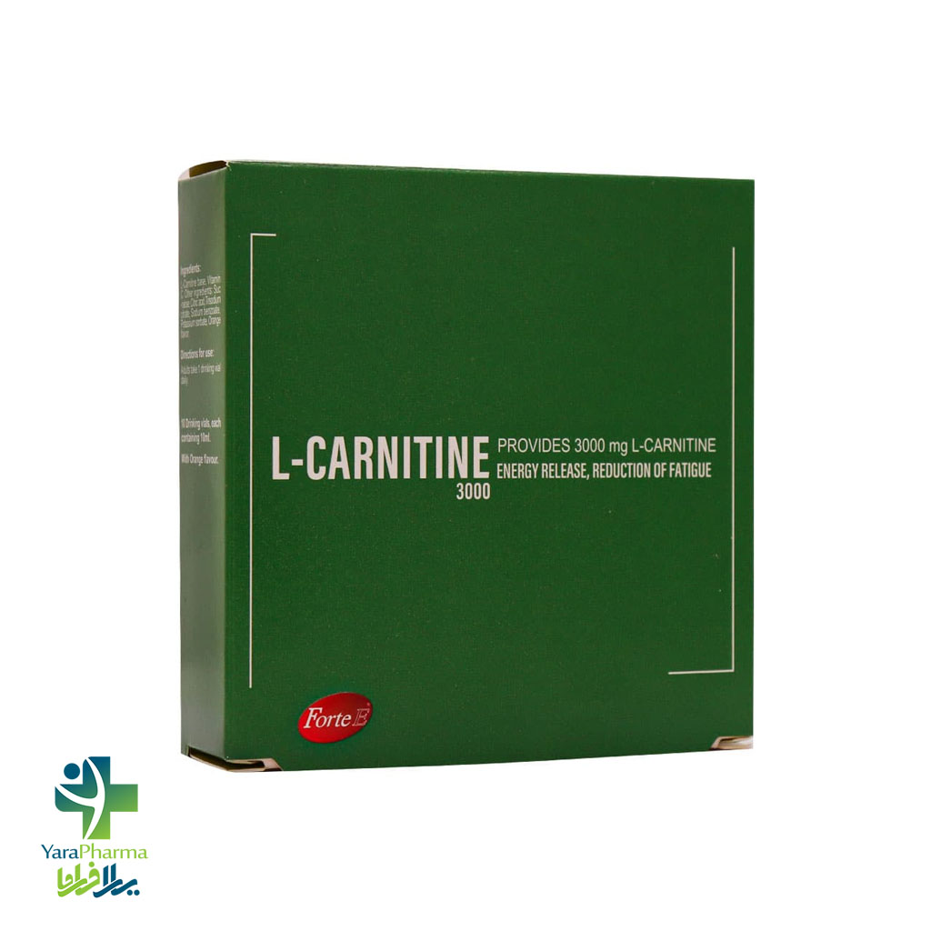 Samar Teb Darman Forte E L Carnitine 3000 Mg 10 Vials خرید و قیمت ویال خوراکی ال کارنیتین 3000 فورت ای سمر طب درمان