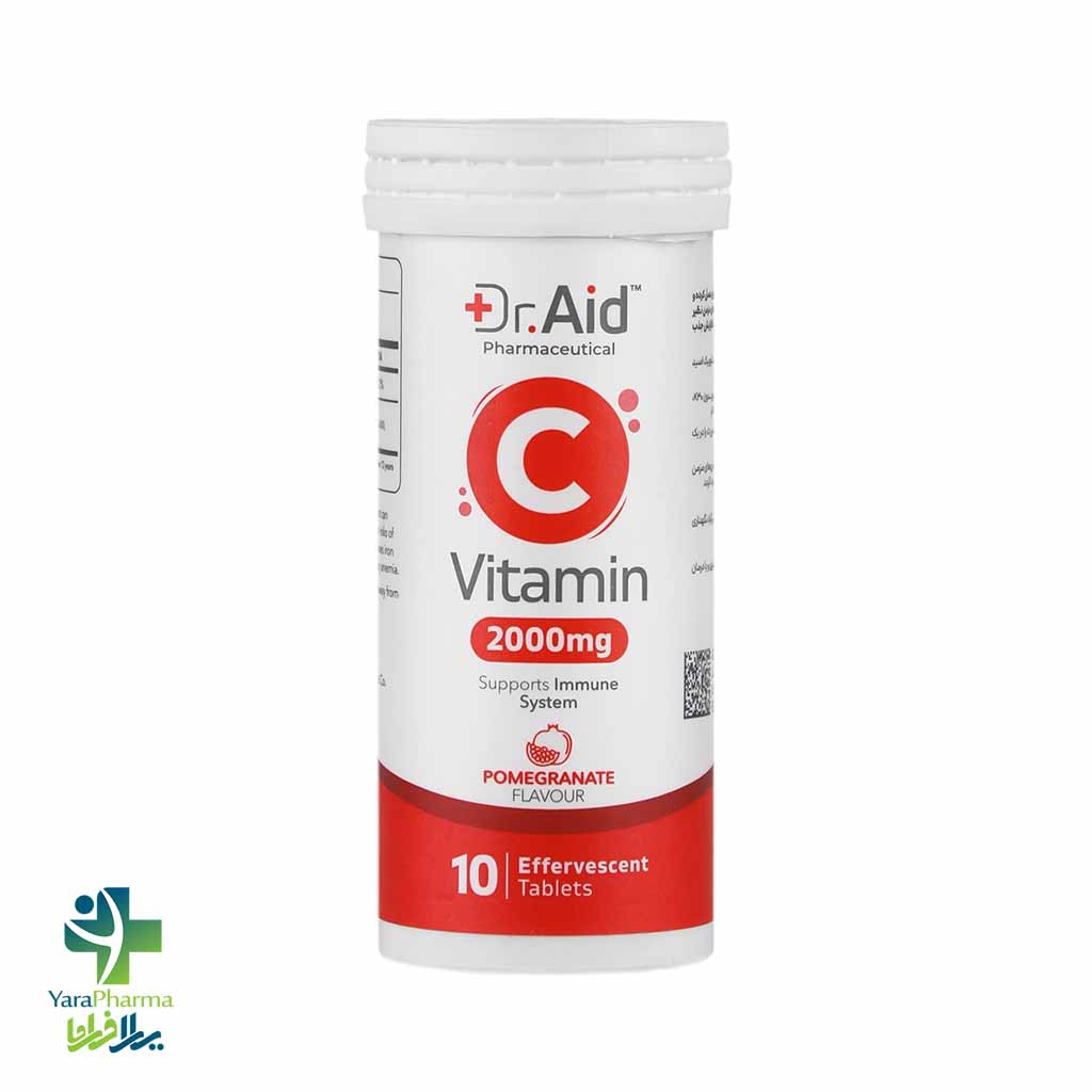 effervescent-tablet-vitamin-c-2000-mg-dr-aid خرید و قیمت قرص جوشان ویتامین ث ۲۰۰۰ میلی گرم Dr Aid