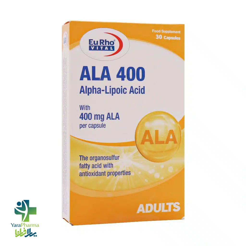 Eurhovital ALA خرید و قیمت کپسول آ ال آ 400 یوروویتال