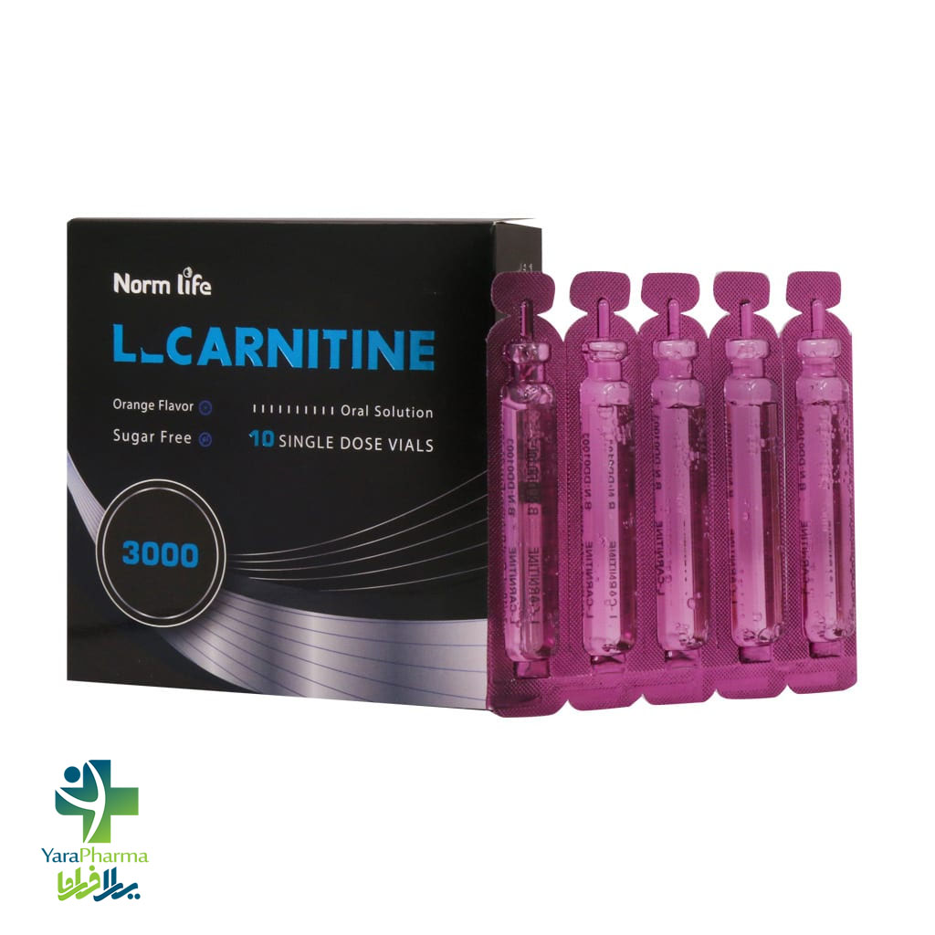 Norm Life L Carnitine 3000 خرید و قیمت ویال خوراکی ال کارنیتین 3000 میلی گرم نورم لایف