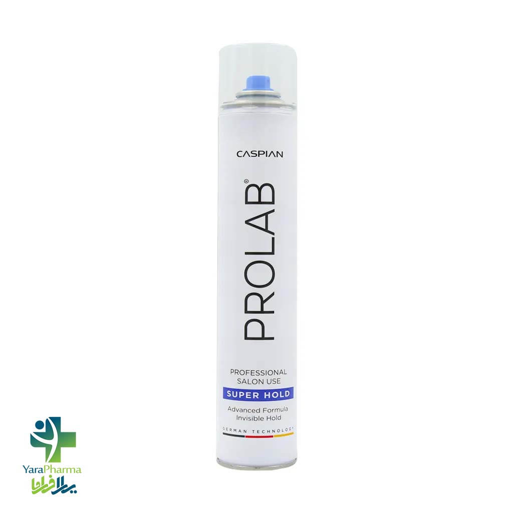 Caspian Prolab Super Hold Spray 500 ml خرید و قیمت اسپری مو پرولب قوی کاسپین
