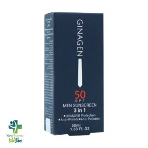 خرید و قیمت کرم ضد آفتاب 3 در 1 آقایان SPF50 ژیناژن