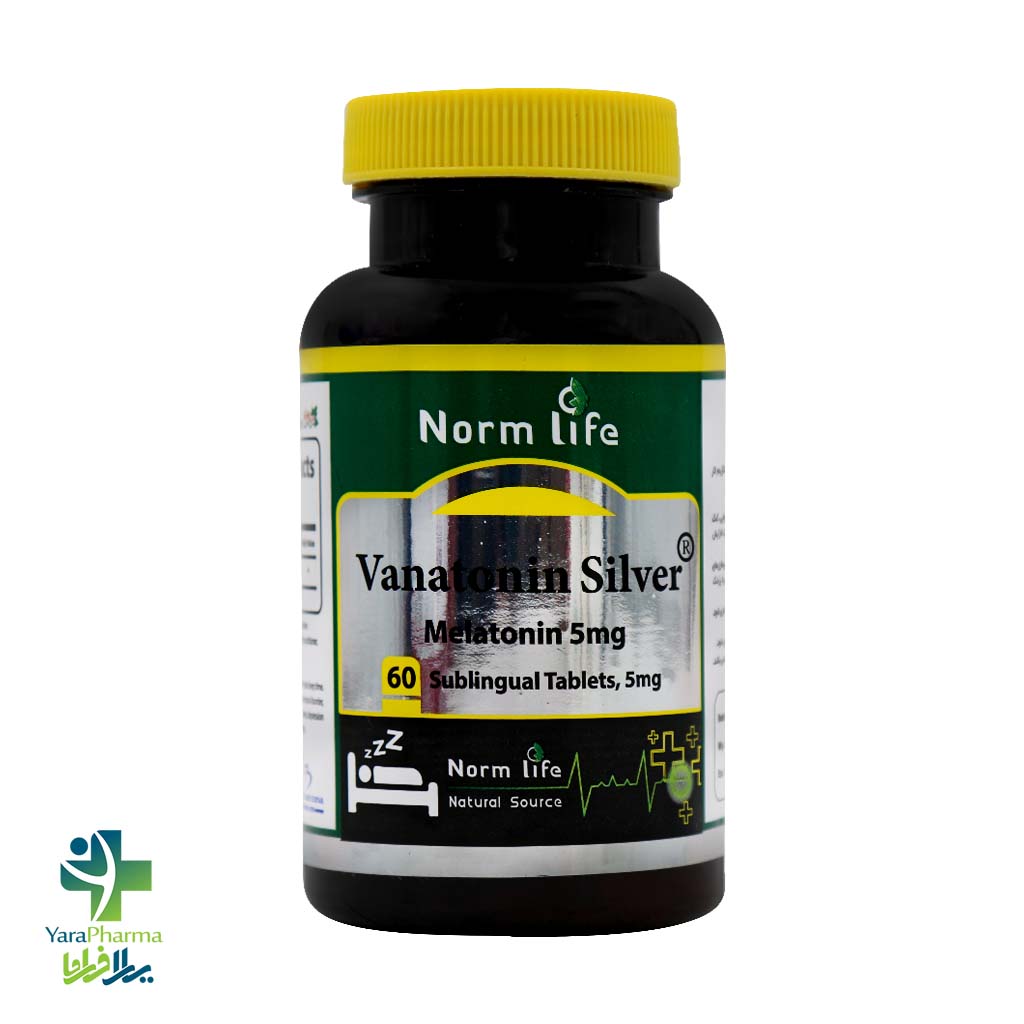 Norm Life Vanatonin Silver 60 Sublingual Tablets خرید و قیمت قرص زیر زبانی واناتونین سیلور 5 میلی گرم نورم لایف