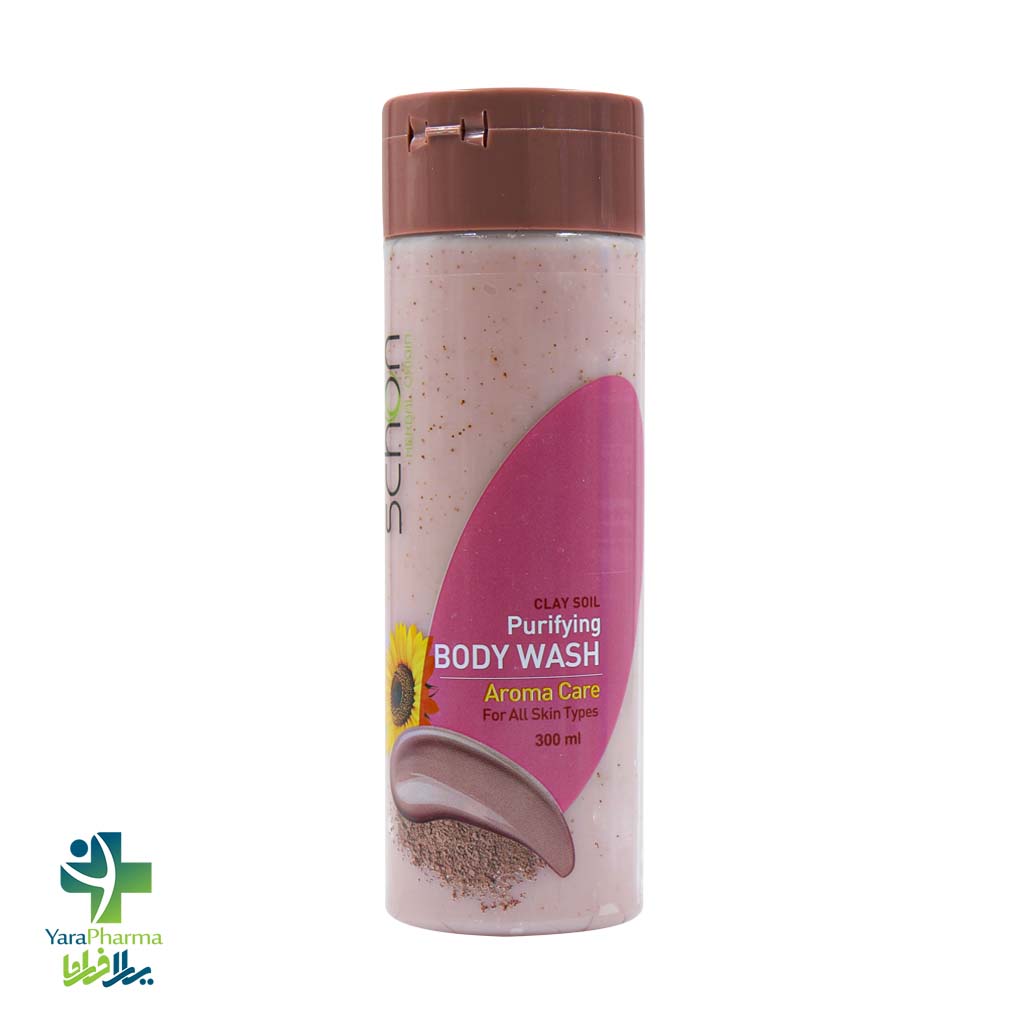 Schon Purifying Body Wash 300 ml خرید و قیمت شامپو بدن خاک رس مناسب انواع پوست شون