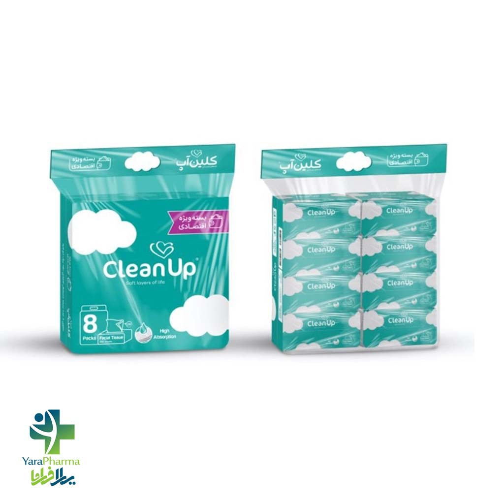 clean-up-double-layer-paper خرید و قیمت دستمال کاغذی اقتصادی کلین آپ